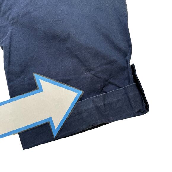 EILEEN FISHER Washed Blue Wide Leg Crop Cotton Blend Pants Size Medium #S4WE0-3 - Picture 10 of 11